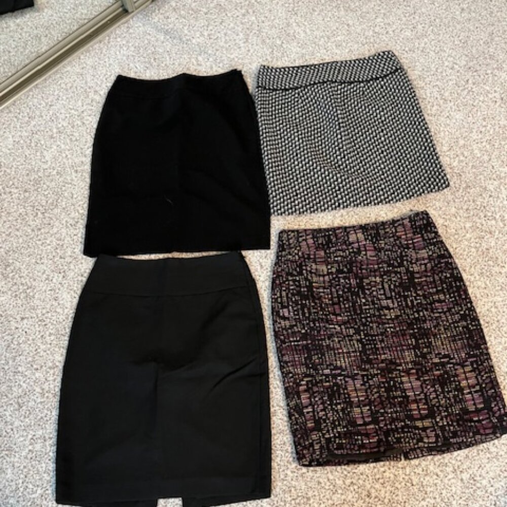 FOUR Skirts - Loft, Ann Taylor,  212 Collection, The Limited